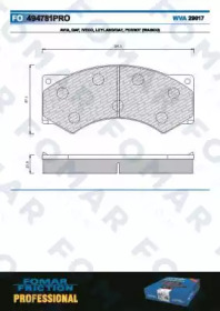 Комплект тормозных колодок FOMAR Friction FO 494781